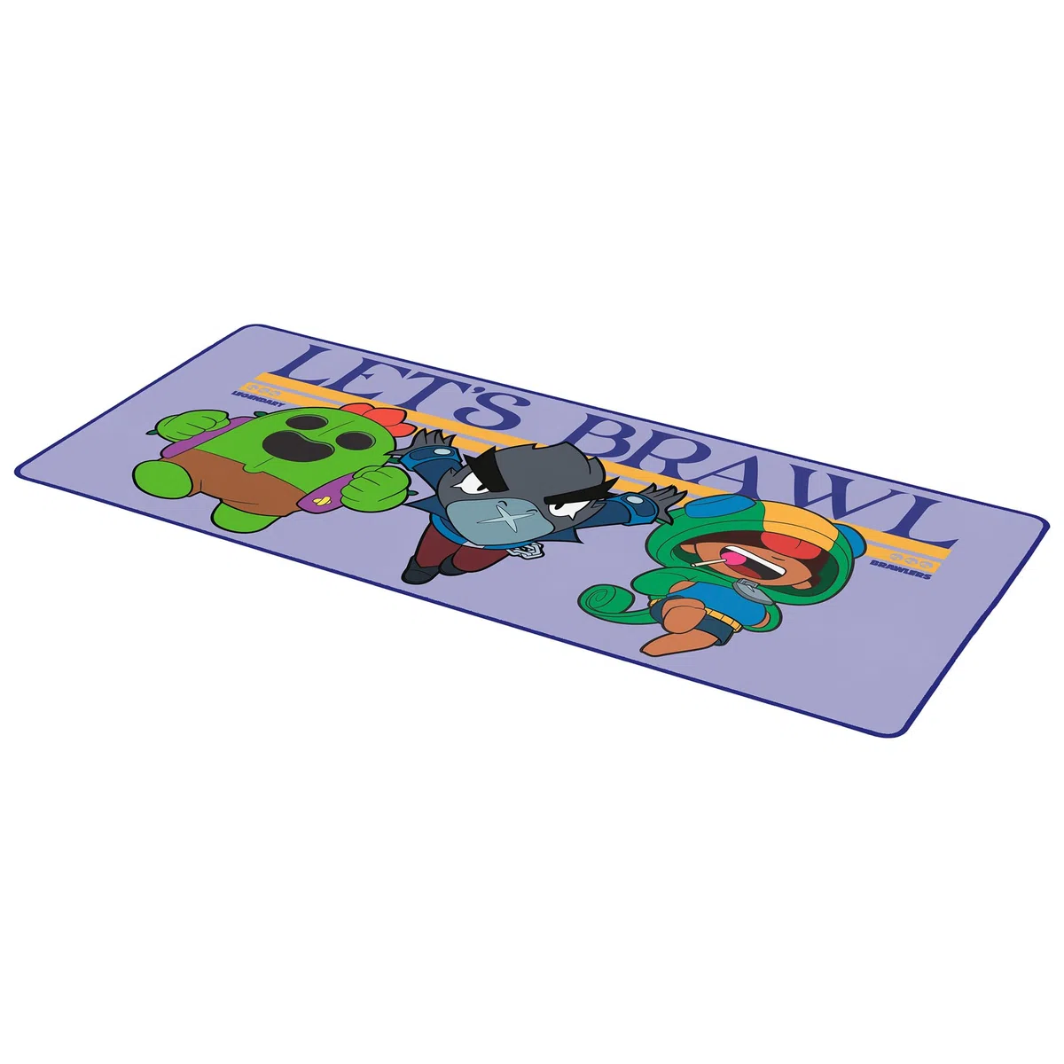 Subsonic - Tapis de Souris XXL Brawl Stars Légendaire - Tapis de Bureau 90x40 cm - sous-Main Surface Lisse Optimisée pour Capteurs Souris, Base Antidérapante, Bords Cousus - Mauve