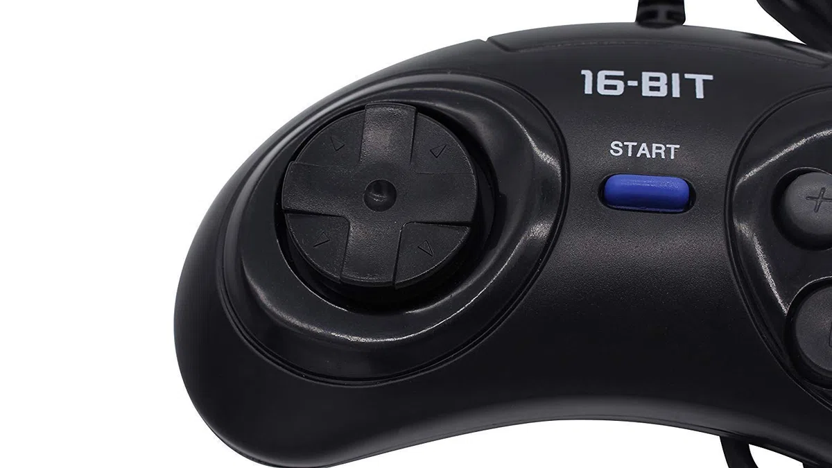 Link-e : 2 X manette 6 boutons compatible avec console de jeu SEGA Megadrive, Genesis, Master System