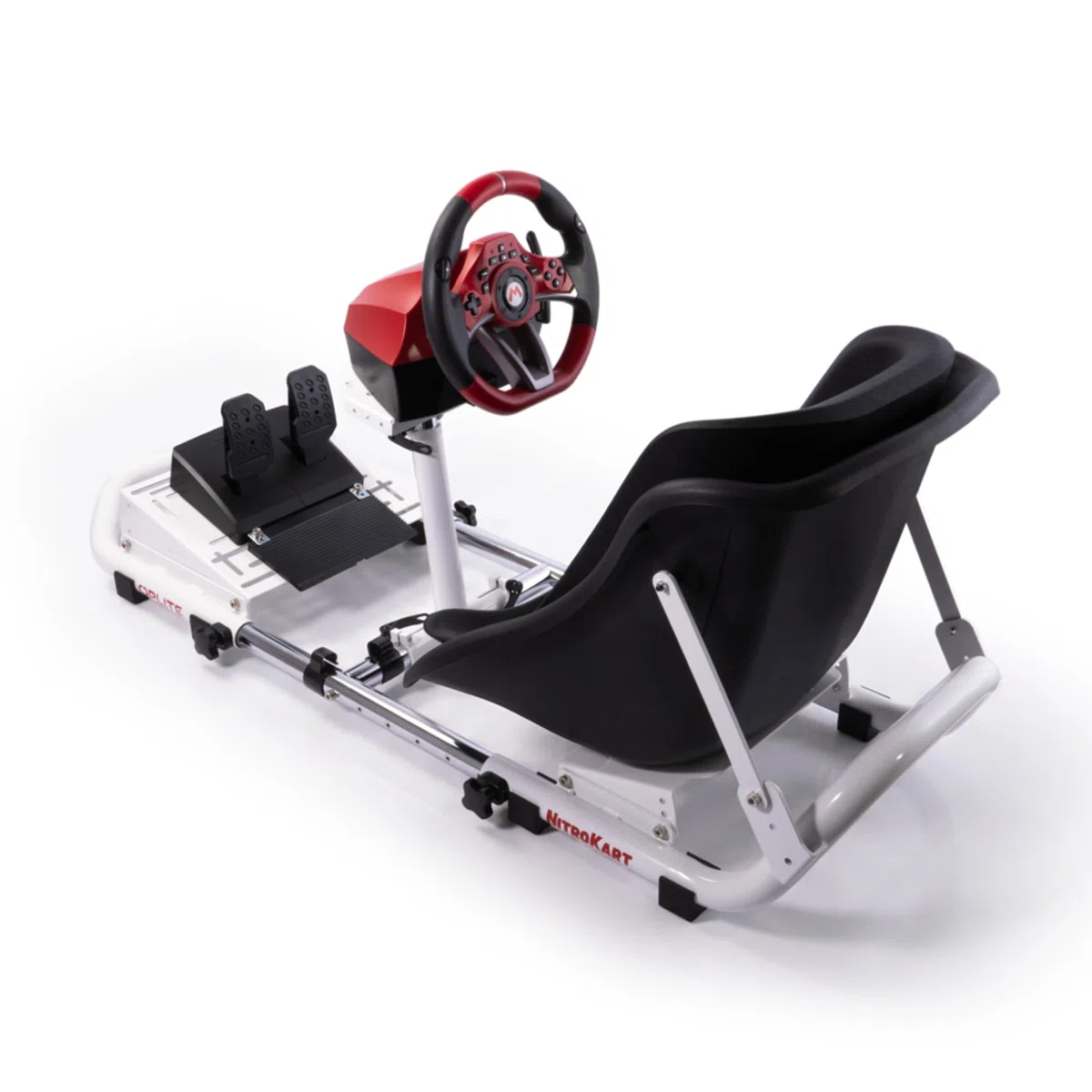 OPLITE NitroKart V2 Cockpit Sim Racing Réglable Enfant Adulte White