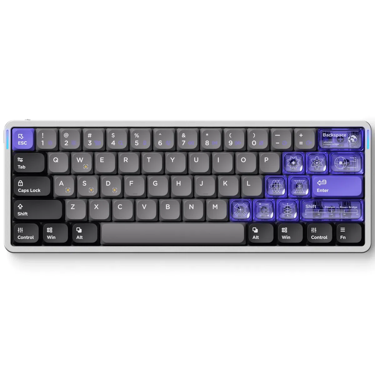 nuphy Air60 HE Clavier Magnétique, 60% QWERTY US Layout, Hot-Swap, RGB LED, QMK/Via, USB-C, Hall Effect, Rapid Trigger, Magnetic Jade Pro Switch