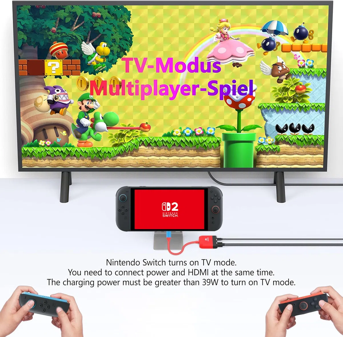 RREAKA Station d'accueil pour Nintendo Switch OLED, adaptateur TV 3 en 1 avec HDMI 4K, port USB 3.0, charge de type C 100 W, station d'accueil portable de voyage, pour Samsung Dex S24, MacBook