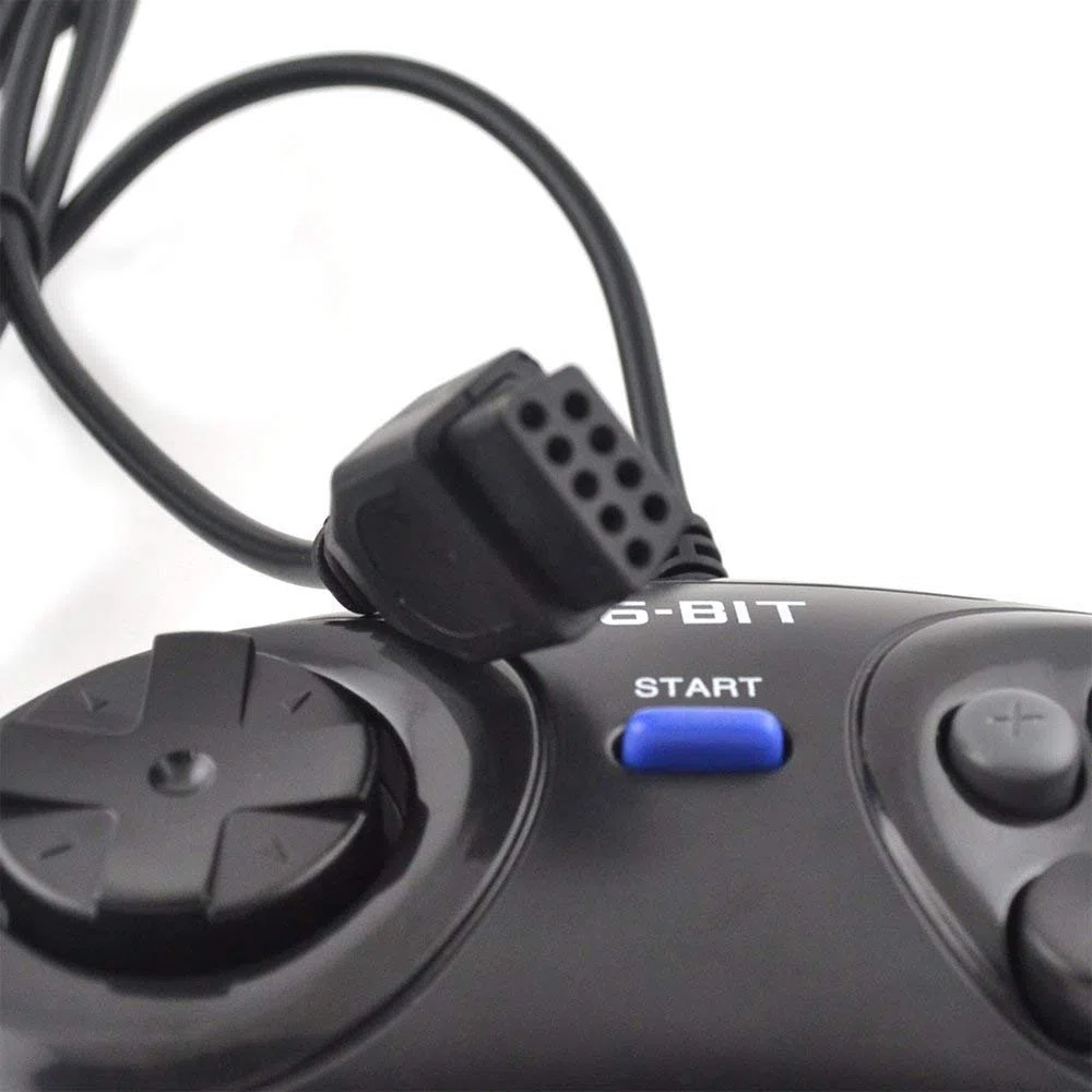 Link-e : 2 X manette 6 boutons compatible avec console de jeu SEGA Megadrive, Genesis, Master System