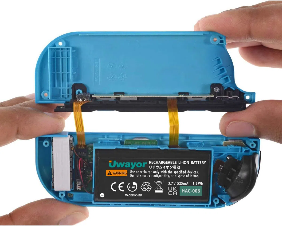 Batterie HAC-006 Batterie de remplacement pour contrôleur Nintendo Switch Joy-Con HAC-015 HAC-016 avec kit d’outils 2-Pack HAC-A-JCL-C0, HAC-A-JCR-C0