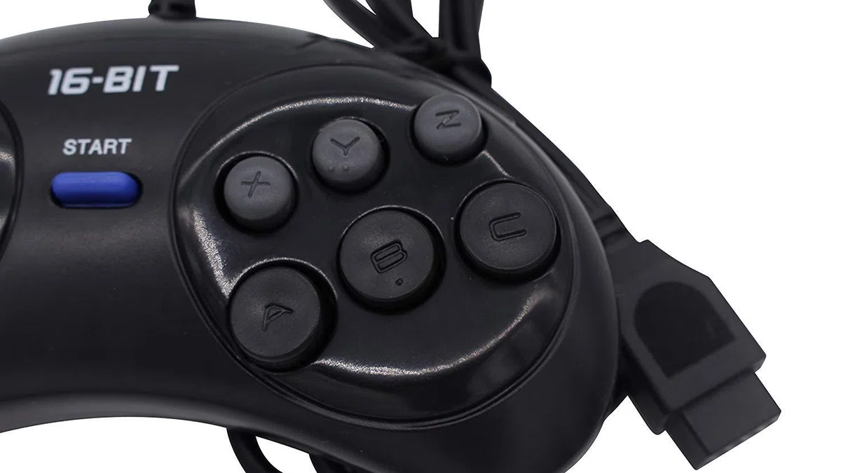 Link-e : 2 X manette 6 boutons compatible avec console de jeu SEGA Megadrive, Genesis, Master System