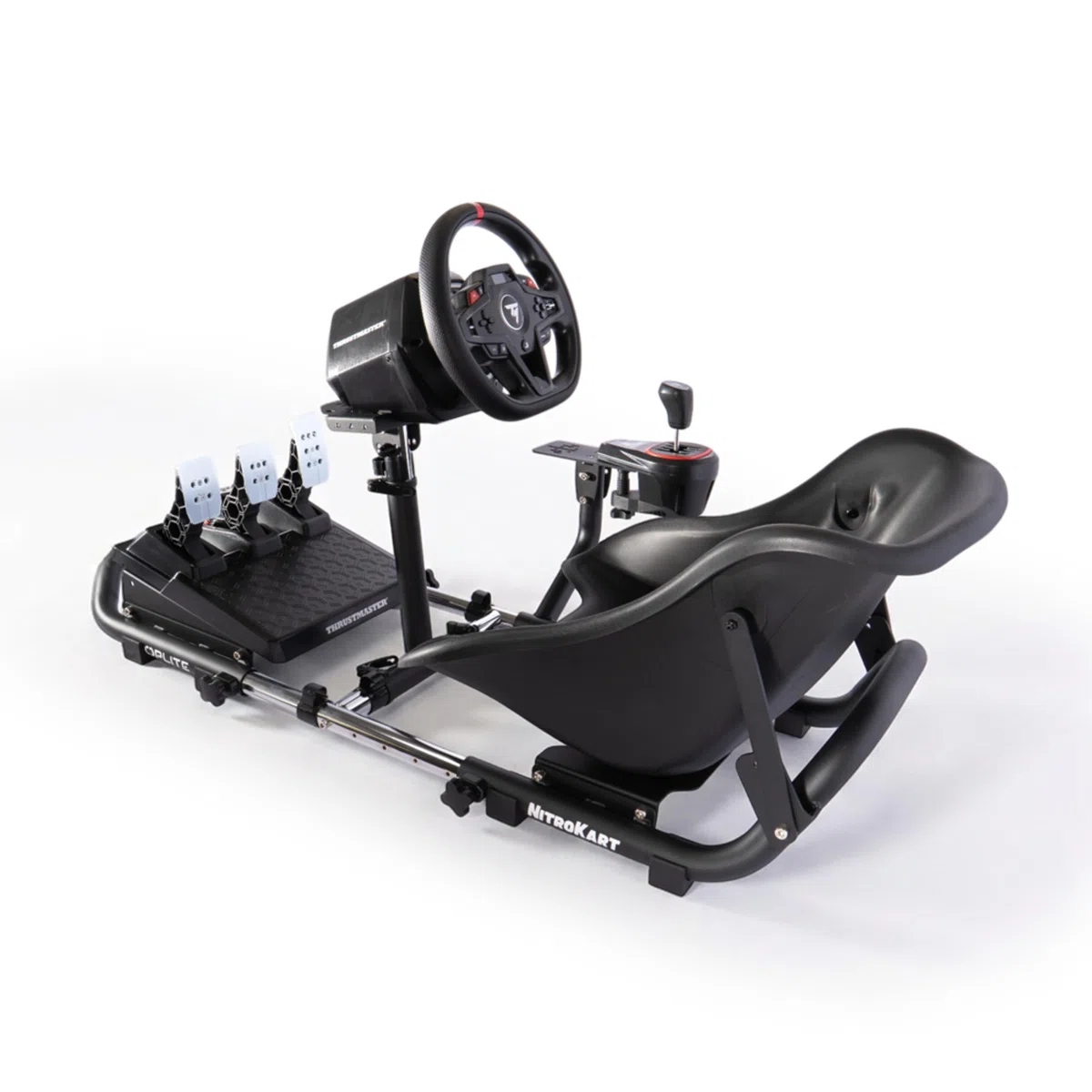 OPLITE NitroKart V2 Cockpit Sim Racing Réglable Enfant Adulte White