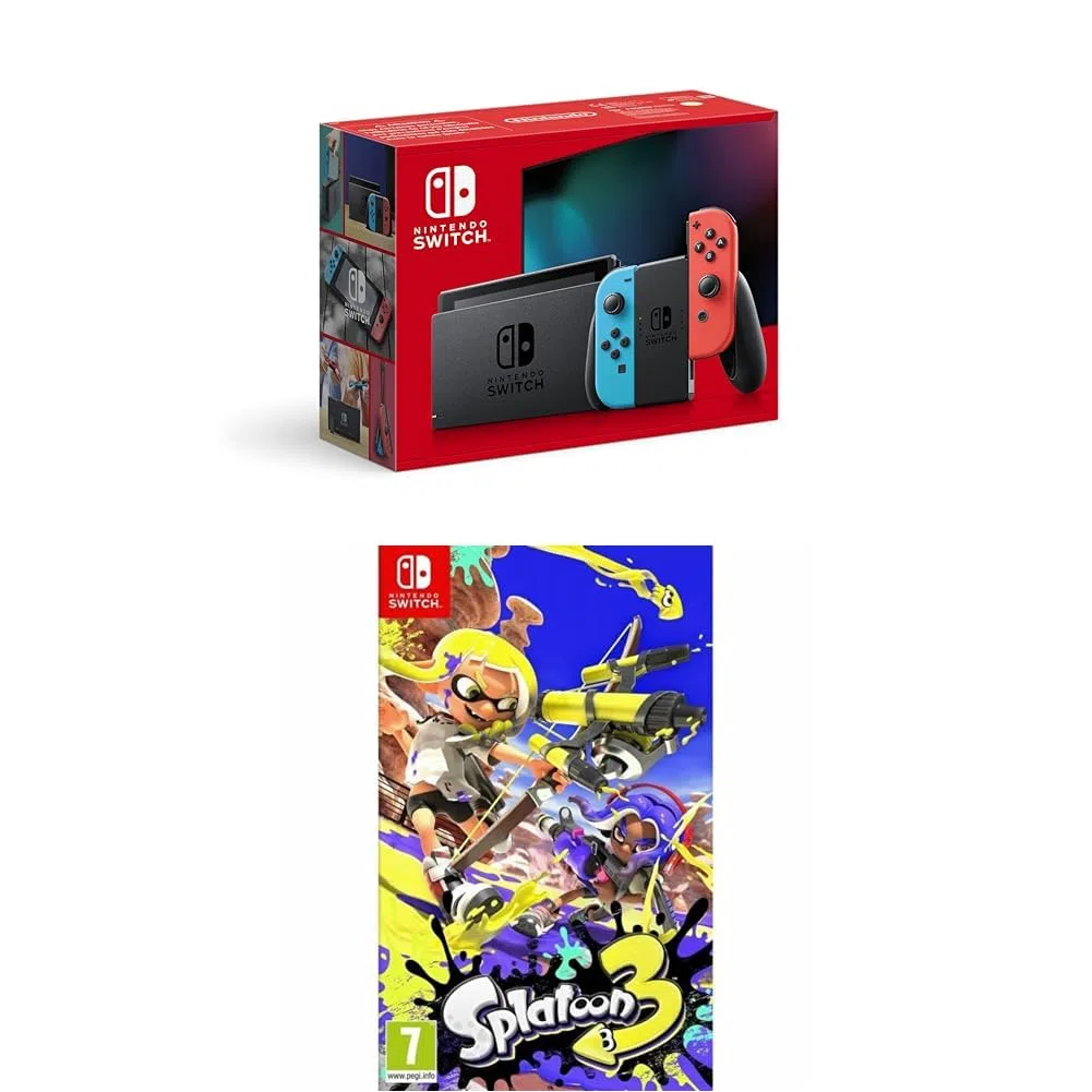 Nintendo Switch Neon + Splatoon 3