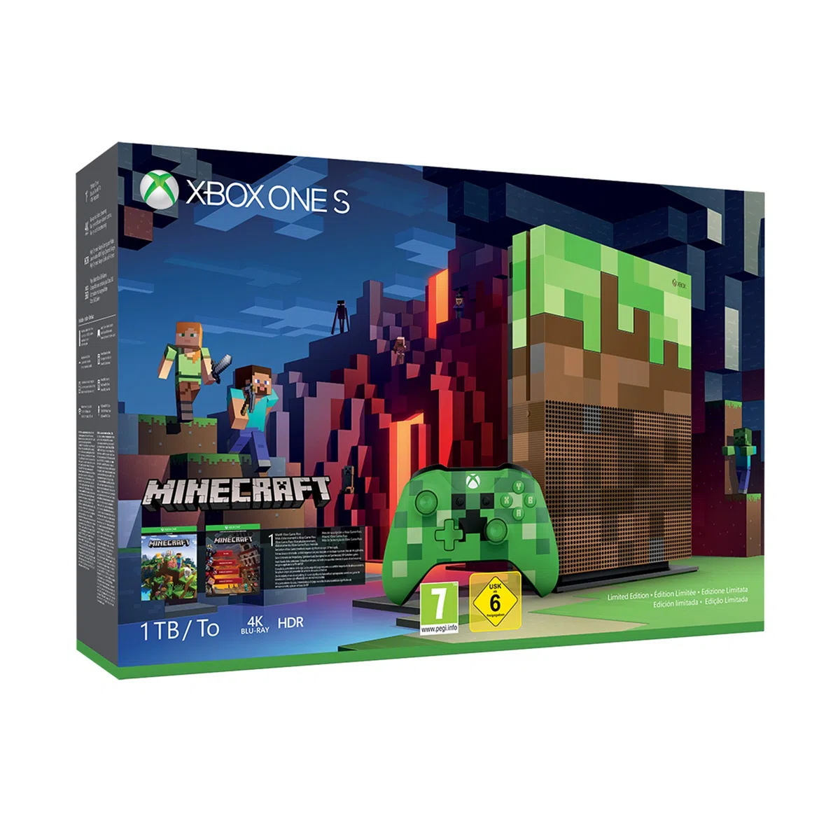 Xbox One S 1 To - Minecraft - Edition Limitée