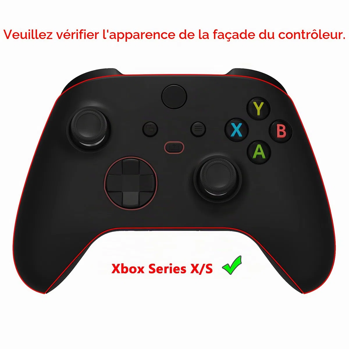 eXtremeRate Coque Personnalisée pour Xbox Séries X/S, Coque Shell Avant pour Xbox Séries X/S Manette, Fou HA