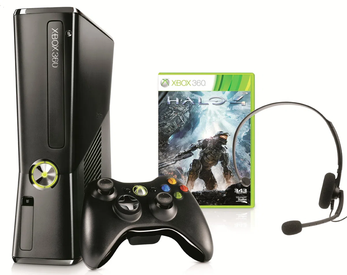 Console Xbox 360 250 Go + Manette sans fil + Micro-casque + Halo 4