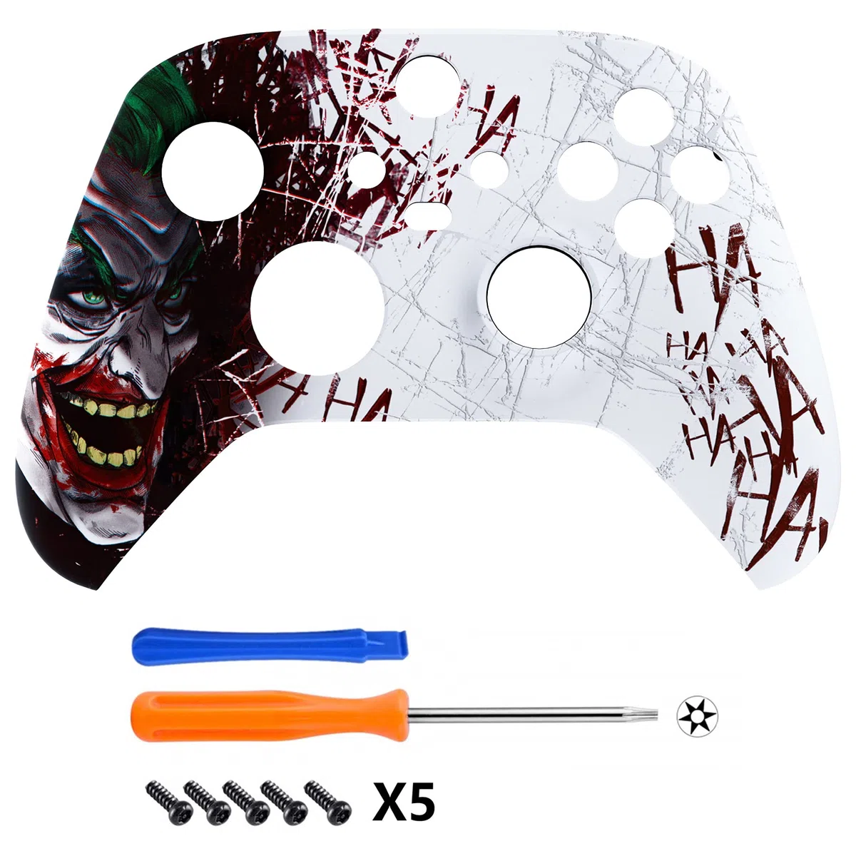 eXtremeRate Coque Personnalisée pour Xbox Séries X/S, Coque Shell Avant pour Xbox Séries X/S Manette, Fou HA