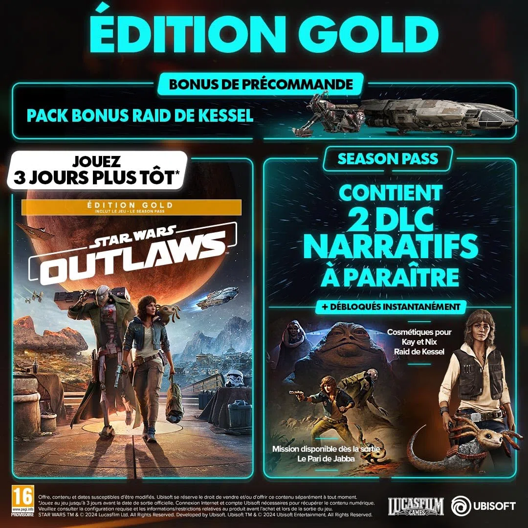 Star Wars Outlaws - Gold Edition (inclut le Season Pass et un Early access)) - [Xbox Series X]