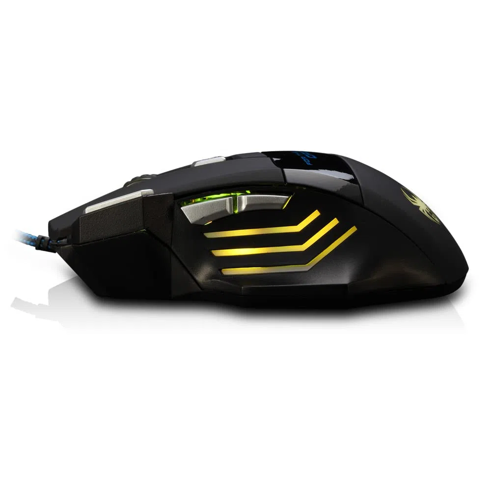 zelotes Souris Gamer Filaire,7200DPI,7 Boutons,Haute Précision,Conception Ergonomique,LED,Optique USB Souris de Jeu pour PC,Ordinateur Portable,Mac,Noir