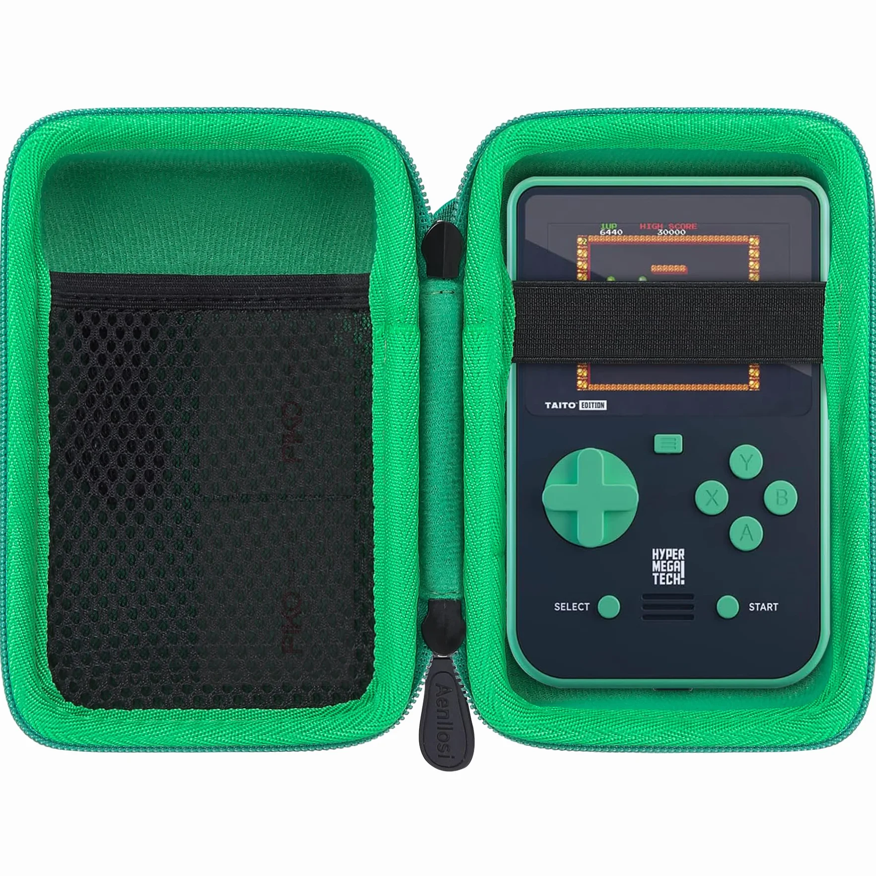 Aenllosi pour Blaze Neo Geo/Technos/Atari/Taito/Capcom Super Pocket Console de Jeu Portable Étui de Rangement Rigide Protecteur, Vert, étui Seul