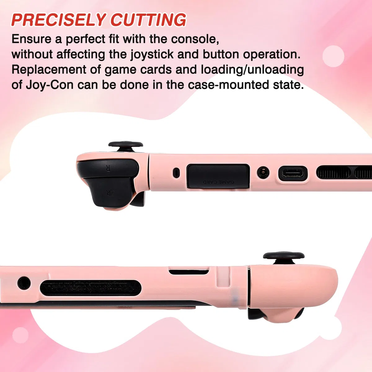 DLseego Coque de Protection pour Switch 2,Fraise Mignonne Dockable Dur Anti-Rayures Antichoc Design Housse de Protection avec 2 Cover pour Poignée Souple et 2PCS Capuchon de Joystick,Fleur de Fraise