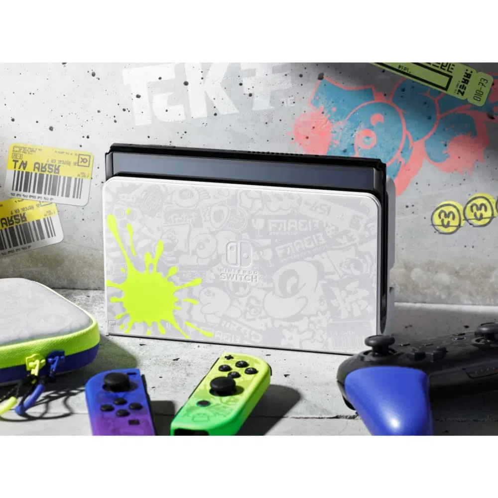 Nintendo Switch Oled Splatoon 3 Edition console de jeux portables 17,8 cm (7") 64 Go Écran tactile Wifi Multicolore