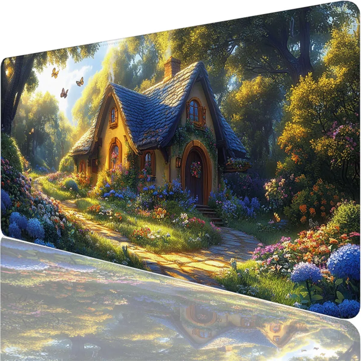 Tapis de Souris, 1600 x 800 x 3 MM Tapis de Souris Vert, Grand Tapis Souris de Jeu avec Cabine, Imperméable, Texturée Résistant à Usure Lavable, pour Gamer, la Maison et Le Bureau XF-370