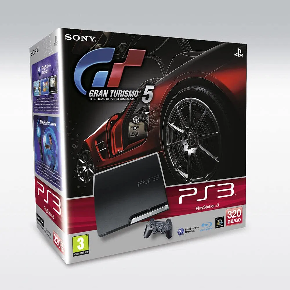 Console PS3 320 Go noire + Gran Turismo 5 (compatible 3D)