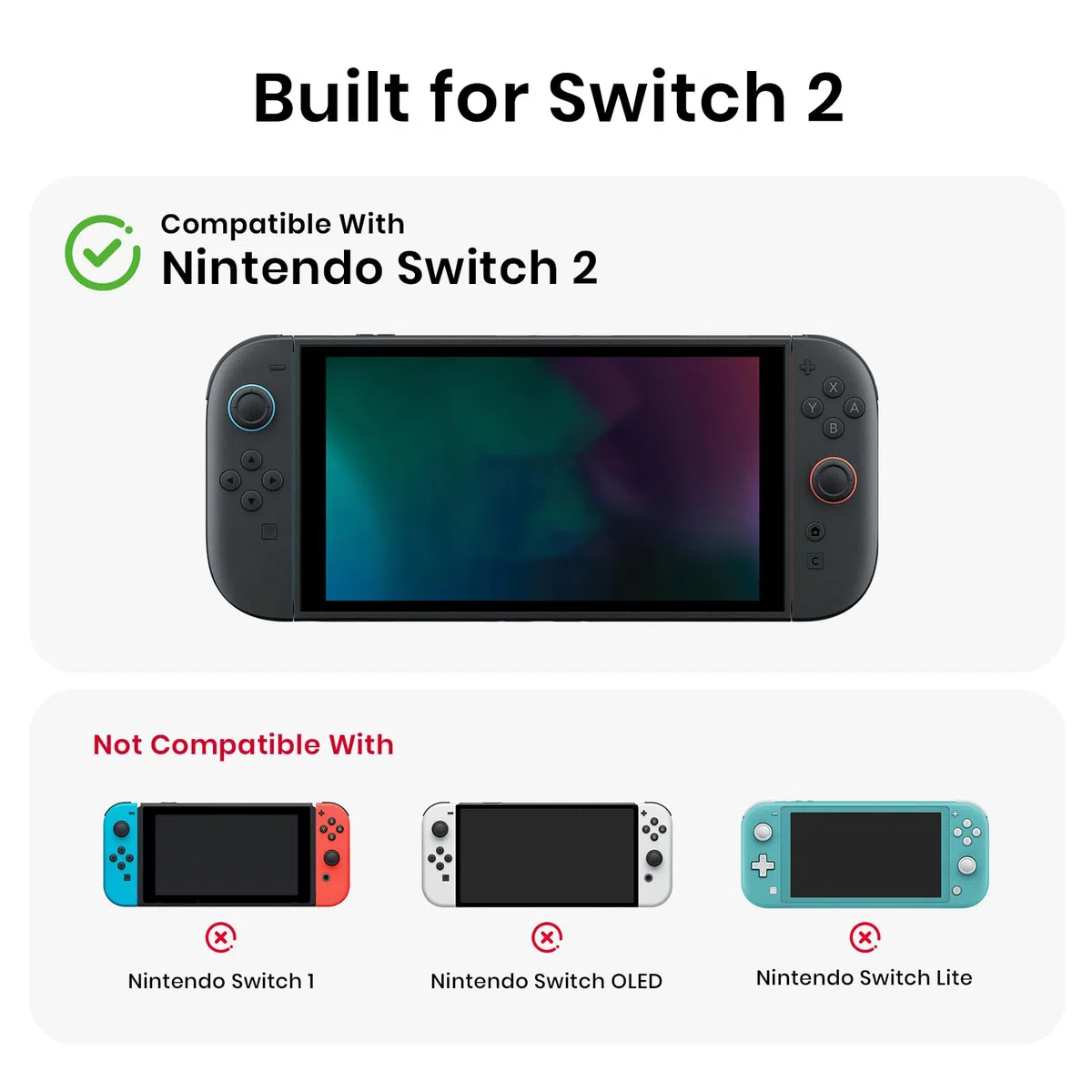 Lmcpa Étui de Protection pour Nintendo Switch 2,Housse de Transport à Coque Rigide ,Portable All Protective Hard Travel Bag for Switch 2 Console&Switch 2 Accessories (22 Cartouches Incluses)-Noir
