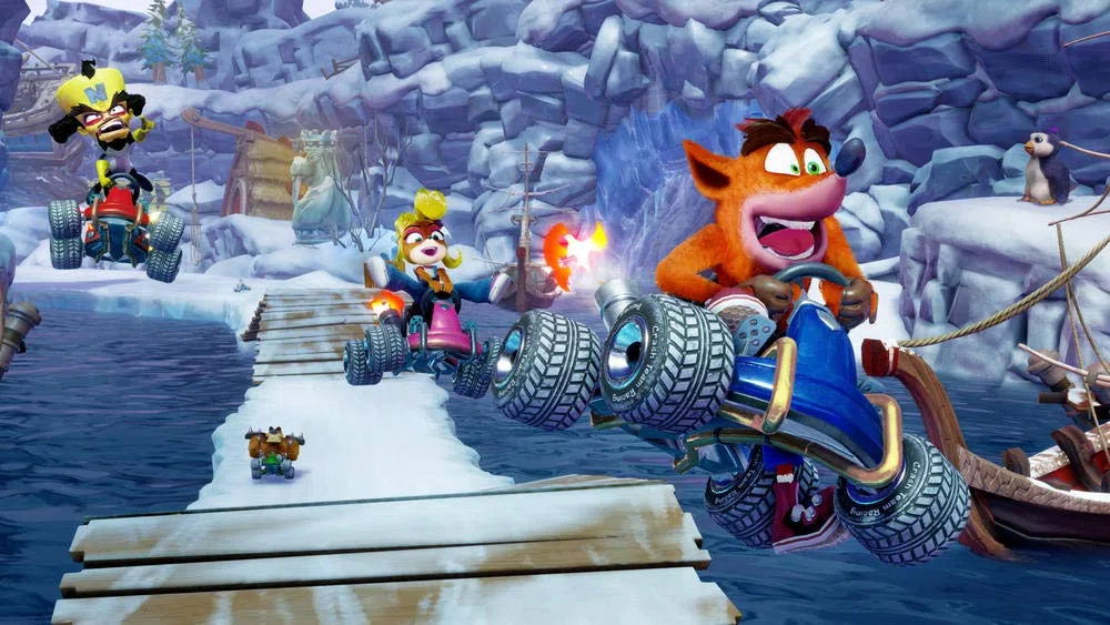 Playstation Sony, Pack PS4 Crash Team Racing, Console 4 Slim 1 To + 2 Manettes Sans Fil DUALSHOCK 4 V2 + Jeu Crash Team Racing, Châssis F, Couleur : Jet Black
