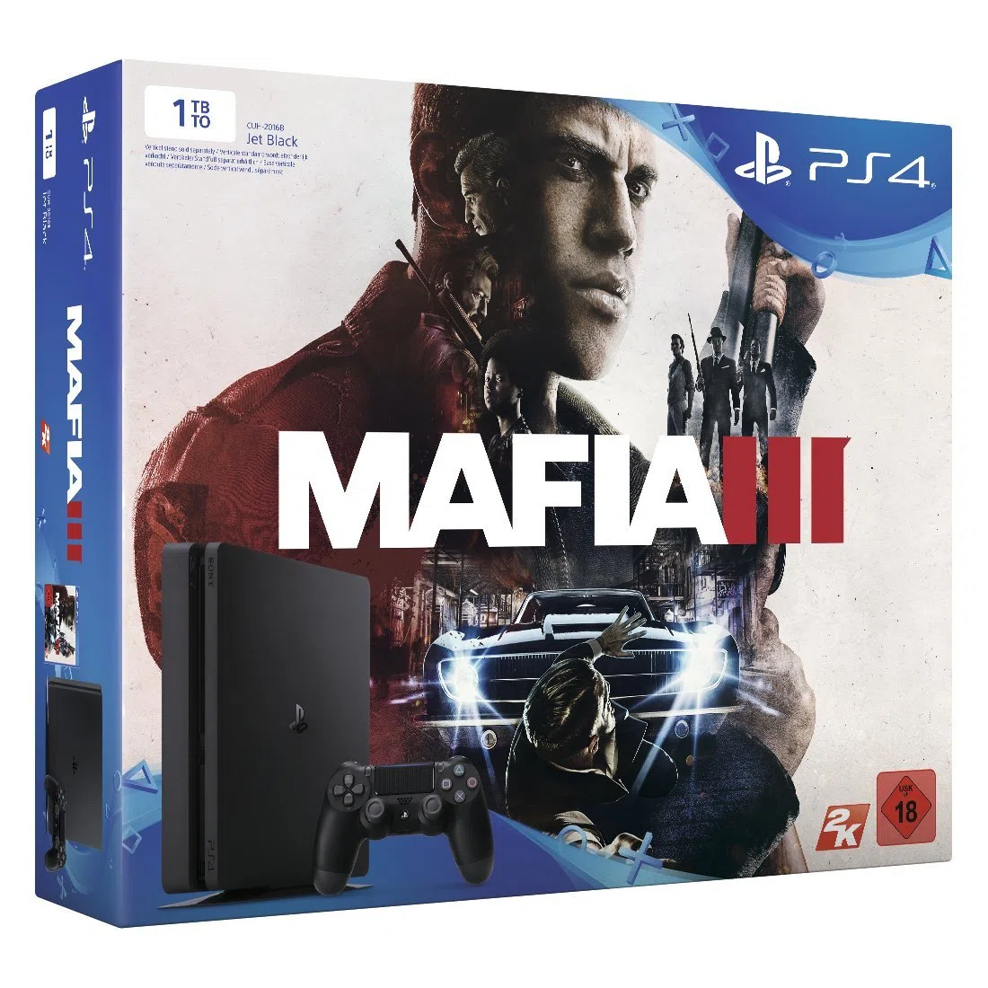 PlayStation 4 - Konsole (1TB, schwarz,slim) inkl. Mafia 3