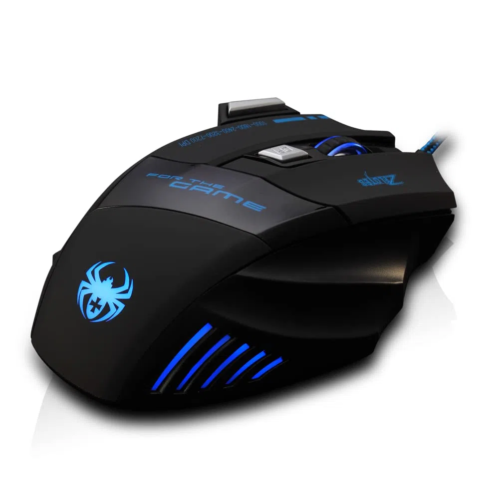 zelotes Souris Gamer Filaire,7200DPI,7 Boutons,Haute Précision,Conception Ergonomique,LED,Optique USB Souris de Jeu pour PC,Ordinateur Portable,Mac,Noir